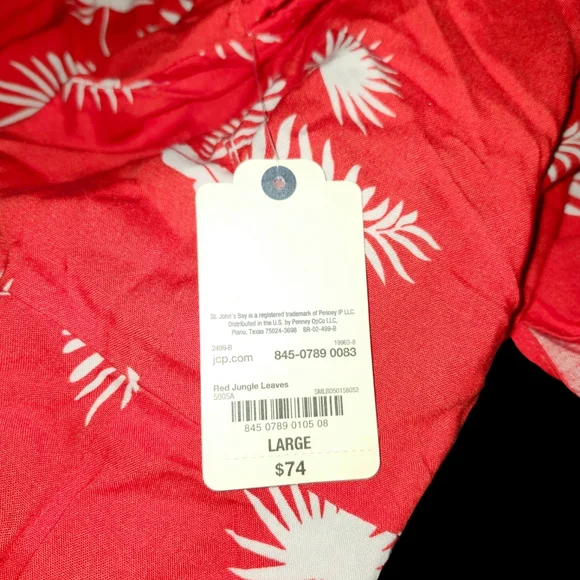 St. John's Bay | Red Floral Jumpsuit - Picture 4 of 5